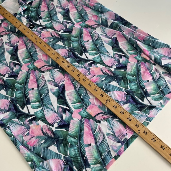 Bad Birdie Pink & Green Tropical Hawaiian Performance Golf Polo Shirt Mens XL - Picture 6 of 7